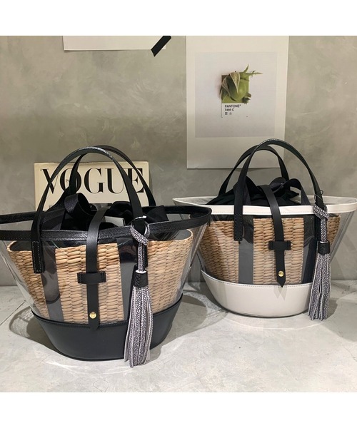 ikot(イコット)の「【ikot】NEW PVC バンカン(トートバッグ・レディース・ホワイト/ブラック・FREE)」の11枚目の写真