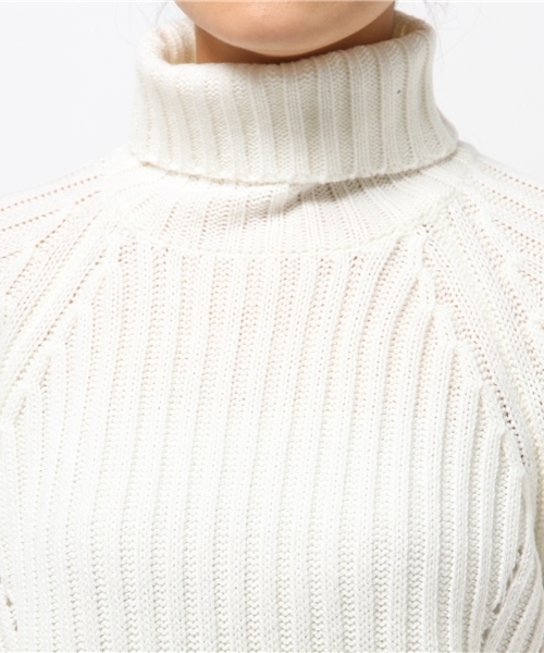 WEGO（ウィゴー）の「WEGO/リブタートルチュニック（ニット/セーター・レディース・ライトグレー/ナチュラル/ホワイト・FREE）」の5枚目の写真