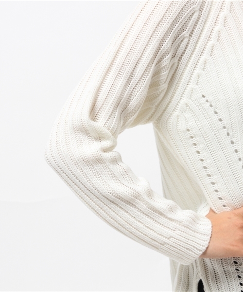 WEGO（ウィゴー）の「WEGO/リブタートルチュニック（ニット/セーター・レディース・ライトグレー/ナチュラル/ホワイト・FREE）」の6枚目の写真