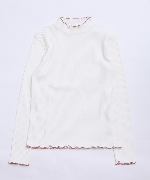 aimer le mieux（エメルミュー）の「aimer　【WEB別注】リブメロー配色ハイネック長袖プルオーバー（Tシャツ/カットソー・レディース・ホワイト/グレー/ブラック・FREE）」の18枚目の写真
