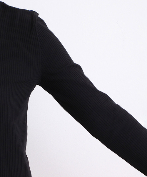 aimer le mieux（エメルミュー）の「aimer　【WEB別注】リブメロー配色ハイネック長袖プルオーバー（Tシャツ/カットソー・レディース・ホワイト/グレー/ブラック・FREE）」の17枚目の写真