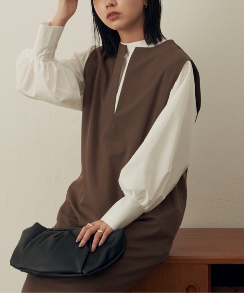 Aunt Marie's(アントマリーズ)の「深スリットジャンスカ(ワンピース・レディース・ブラウン/ネイビー/ブラック・FREE)」の17枚目の写真