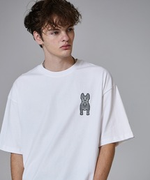『LIFE WORK/ライフワーク』Silicone Radog Short Sleeve T-shirt/フレンチブルドッグワンポイント 半袖Ｔシャツ