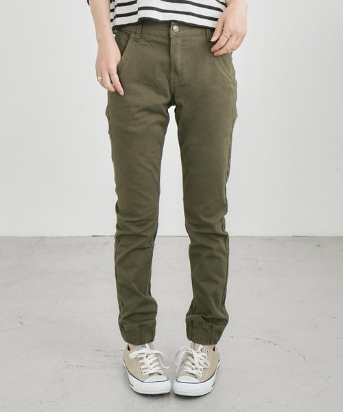 Fashion Letter（ファッションレター）の「コットンツイルスキニーパンツ（チノパンツ・レディース・ベージュ/カーキ/ブラック・M/L/LL/3L/4L）」の3枚目の写真