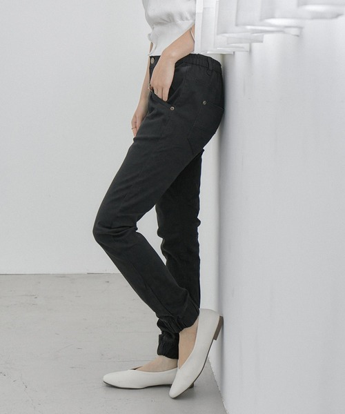 Fashion Letter（ファッションレター）の「コットンツイルスキニーパンツ（チノパンツ・レディース・ベージュ/カーキ/ブラック・M/L/LL/3L/4L）」の2枚目の写真