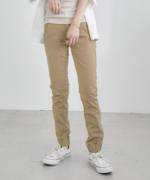 Fashion Letter（ファッションレター）の「コットンツイルスキニーパンツ（チノパンツ・レディース・ベージュ/カーキ/ブラック・M/L/LL/3L/4L）」の15枚目の写真