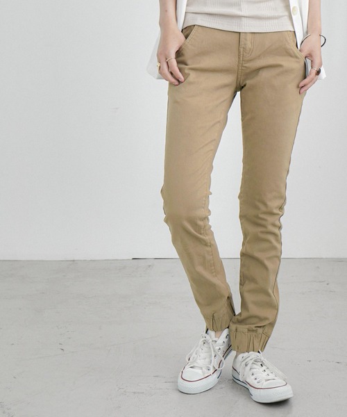 Fashion Letter（ファッションレター）の「コットンツイルスキニーパンツ（チノパンツ・レディース・ベージュ/カーキ/ブラック・M/L/LL/3L/4L）」の16枚目の写真