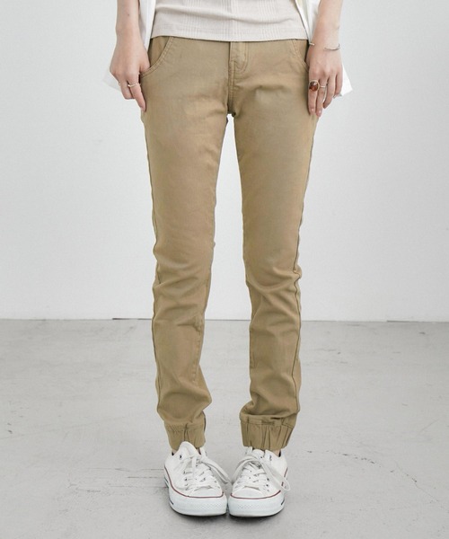 Fashion Letter（ファッションレター）の「コットンツイルスキニーパンツ（チノパンツ・レディース・ベージュ/カーキ/ブラック・M/L/LL/3L/4L）」の21枚目の写真