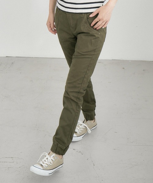 Fashion Letter（ファッションレター）の「コットンツイルスキニーパンツ（チノパンツ・レディース・ベージュ/カーキ/ブラック・M/L/LL/3L/4L）」の10枚目の写真