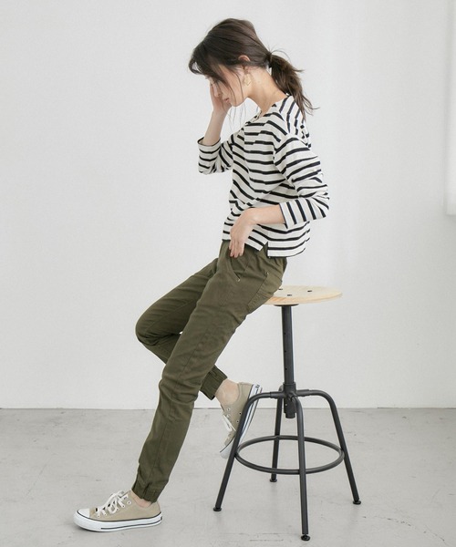 Fashion Letter（ファッションレター）の「コットンツイルスキニーパンツ（チノパンツ・レディース・ベージュ/カーキ/ブラック・M/L/LL/3L/4L）」の14枚目の写真