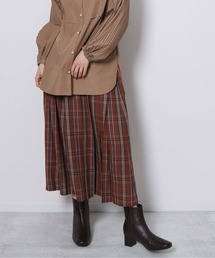 アシメトリーチェックスカート