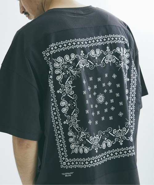JOURNAL STANDARD(ジャーナルスタンダード)の「【ELEPHANT BRAND×JS / エレファントブランド】別注 バンダナバックTシャツ(Tシャツ/カットソー・メンズ・ホワイト/ホワイト系その他/ライトグレー/ブラック系その他/コバルトブルー/ラベンダー/オレンジ・LARGE/MEDIUM)」の4枚目の写真