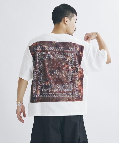 JOURNAL STANDARD(ジャーナルスタンダード)の「【ELEPHANT BRAND×JS / エレファントブランド】別注 バンダナバックTシャツ(Tシャツ/カットソー・メンズ・ホワイト/ホワイト系その他/ライトグレー/ブラック系その他/コバルトブルー/ラベンダー/オレンジ・LARGE/MEDIUM)」の1枚目の写真