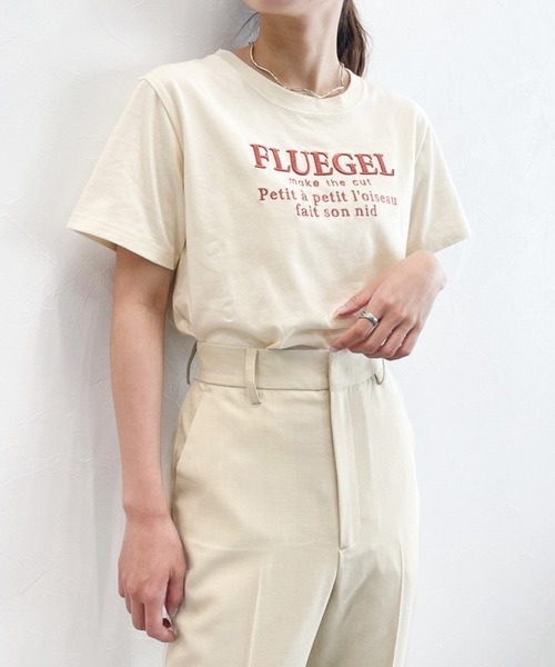 Heather（ヘザー）の「ロゴシシュウTEE　216693（Tシャツ/カットソー・レディース・ホワイト×ブルー/ホワイト×ブラック/ホワイト×ピンク・FREE）」の21枚目の写真