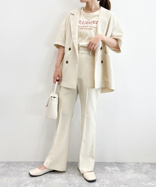 Heather（ヘザー）の「ロゴシシュウTEE　216693（Tシャツ/カットソー・レディース・ホワイト×ブルー/ホワイト×ブラック/ホワイト×ピンク・FREE）」の22枚目の写真