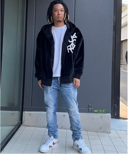 1piu1uguale3 RELAX（ウノピュウノウグァーレトレリラックス）の「【別注】1PIU1UGUALE3 RELAX/ウノピゥ ウノ ウグァーレ トレ リラックス/バックロゴファーブルゾン（ブルゾン・メンズ・ブラック・MEDIUM/LARGE/X-LARGE/XX-LARGE）」の18枚目の写真