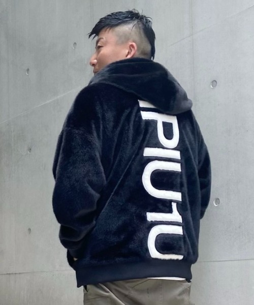 1piu1uguale3 RELAX（ウノピュウノウグァーレトレリラックス）の「【別注】1PIU1UGUALE3 RELAX/ウノピゥ ウノ ウグァーレ トレ リラックス/バックロゴファーブルゾン（ブルゾン・メンズ・ブラック・MEDIUM/LARGE/X-LARGE/XX-LARGE）」の17枚目の写真