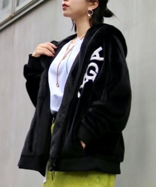 1piu1uguale3 RELAX（ウノピュウノウグァーレトレリラックス）の「【別注】1PIU1UGUALE3 RELAX/ウノピゥ ウノ ウグァーレ トレ リラックス/バックロゴファーブルゾン（ブルゾン・メンズ・ブラック・MEDIUM/LARGE/X-LARGE/XX-LARGE）」の20枚目の写真