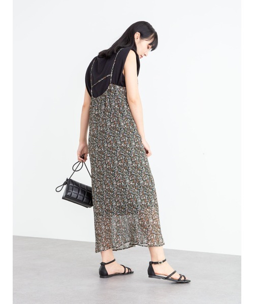 Green　Parks（グリーンパークス）の「プリーツキャミワンピース＊（ワンピース・レディース・ブラック/グリーン/キャメル/グレイッシュベージュ・FREE）」の9枚目の写真