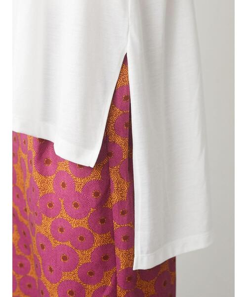 Green　Parks（グリーンパークス）の「さらりアシメチュニック＊（Tシャツ/カットソー・レディース・チャコールグレー/オフホワイト/カーキ/グリーン・FREE）」の13枚目の写真