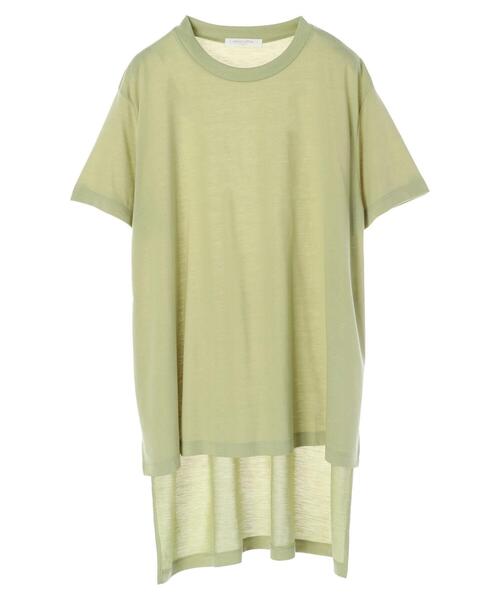 Green　Parks（グリーンパークス）の「さらりアシメチュニック＊（Tシャツ/カットソー・レディース・チャコールグレー/オフホワイト/カーキ/グリーン・FREE）」の20枚目の写真