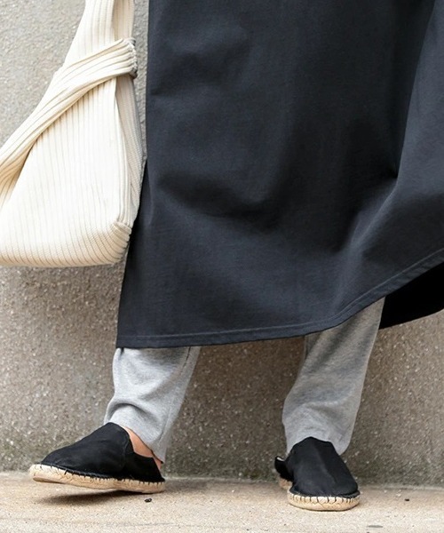 and it_(アンドイット)の「リブレギンス(レギンス/スパッツ・レディース・グレイッシュベージュ/スミクロ/杢グレー・M-L)」の1枚目の写真