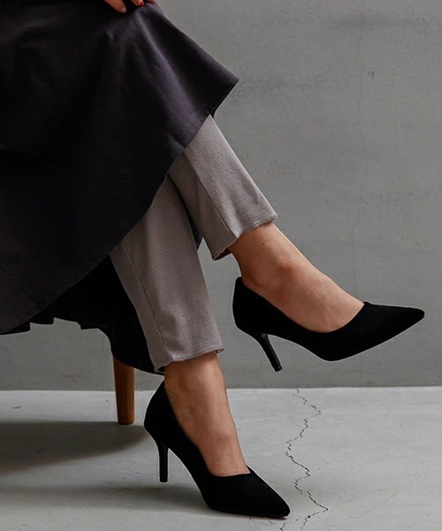 and it_(アンドイット)の「リブレギンス(レギンス/スパッツ・レディース・グレイッシュベージュ/スミクロ/杢グレー・M-L)」の3枚目の写真