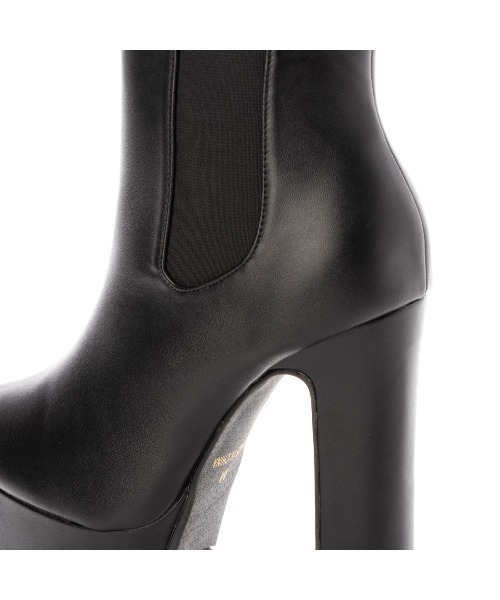Mafmof（マフモフ）の「Mafmof(マフモフ) ボリューム厚底ストーム太ヒールサイドゴアヒール ブーツ（ブーツ・レディース・ブラック/ブラック系その他・S/M/LL/L）」の15枚目の写真