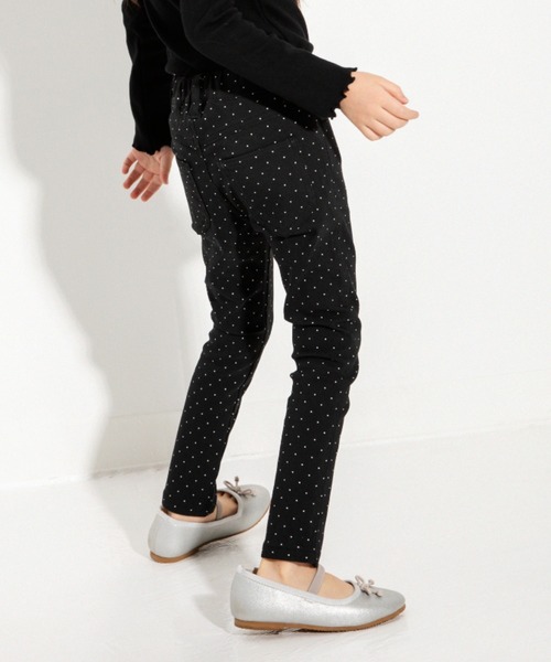 BRANSHES(ブランシェス)の「ギンガムチェック柄/ドット柄プレミアムストレッチパンツ(チノパンツ・キッズ・ブラック/ブラウン/オフホワイト/ベージュ・110cm/120cm/130cm/150cm/100cm/140cm/90cm)」の3枚目の写真