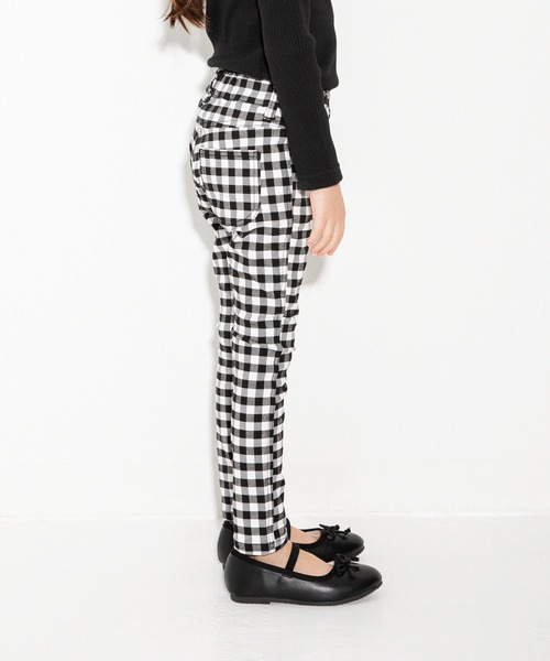 BRANSHES(ブランシェス)の「ギンガムチェック柄/ドット柄プレミアムストレッチパンツ(チノパンツ・キッズ・ブラック/ブラウン/オフホワイト/ベージュ・110cm/120cm/130cm/150cm/100cm/140cm/90cm)」の6枚目の写真