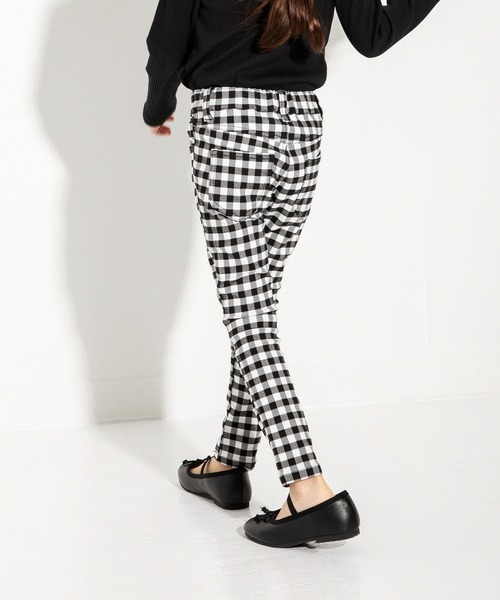 BRANSHES(ブランシェス)の「ギンガムチェック柄/ドット柄プレミアムストレッチパンツ(チノパンツ・キッズ・ブラック/ブラウン/オフホワイト/ベージュ・110cm/120cm/130cm/150cm/100cm/140cm/90cm)」の7枚目の写真