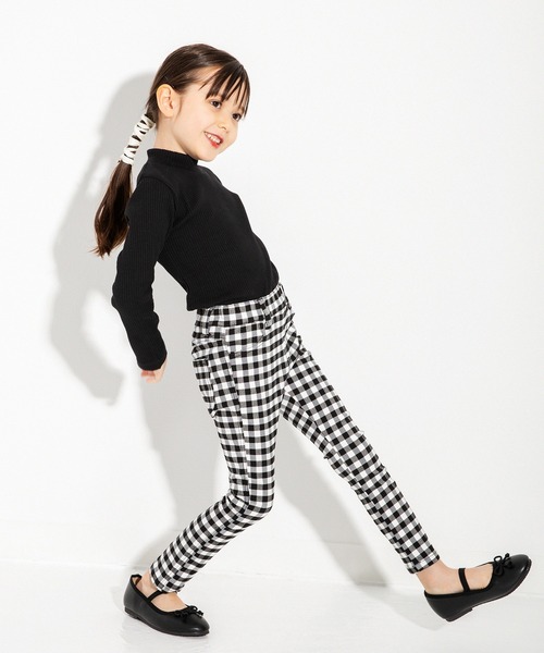 BRANSHES(ブランシェス)の「ギンガムチェック柄/ドット柄プレミアムストレッチパンツ(チノパンツ・キッズ・ブラック/ブラウン/オフホワイト/ベージュ・110cm/120cm/130cm/150cm/100cm/140cm/90cm)」の10枚目の写真