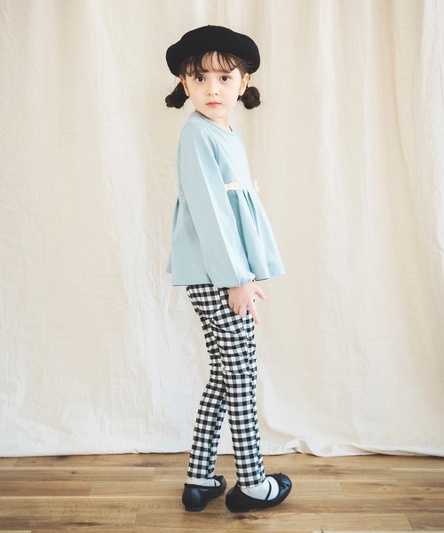 BRANSHES(ブランシェス)の「ギンガムチェック柄/ドット柄プレミアムストレッチパンツ(チノパンツ・キッズ・ブラック/ブラウン/オフホワイト/ベージュ・110cm/120cm/130cm/150cm/100cm/140cm/90cm)」の22枚目の写真