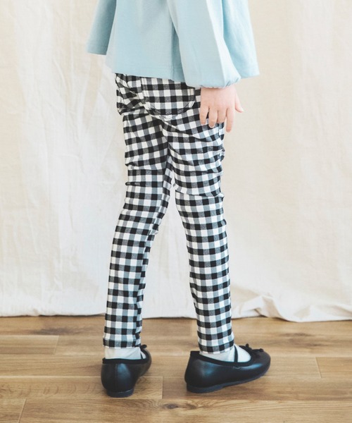 BRANSHES(ブランシェス)の「ギンガムチェック柄/ドット柄プレミアムストレッチパンツ(チノパンツ・キッズ・ブラック/ブラウン/オフホワイト/ベージュ・110cm/120cm/130cm/150cm/100cm/140cm/90cm)」の19枚目の写真