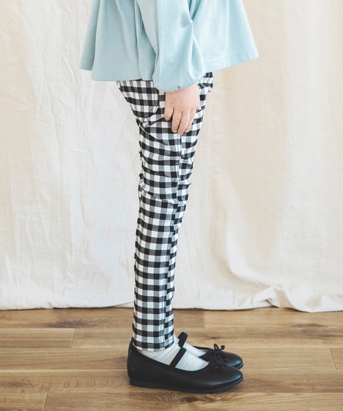 BRANSHES(ブランシェス)の「ギンガムチェック柄/ドット柄プレミアムストレッチパンツ(チノパンツ・キッズ・ブラック/ブラウン/オフホワイト/ベージュ・110cm/120cm/130cm/150cm/100cm/140cm/90cm)」の17枚目の写真