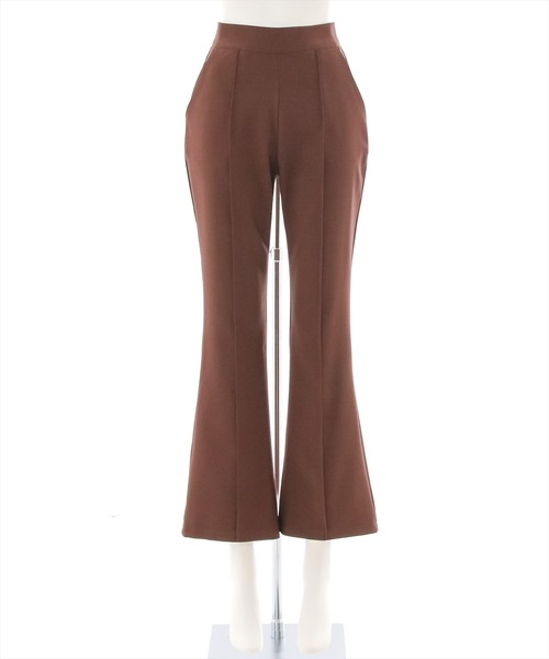 clear(クリア)の「【WEB限定】ストレッチピンタックフレアパンツ(スラックス・レディース・ブラック/ブラウン/グリーン/アイボリー/ブルー/マスタード/グリーン系その他・S/M/L)」の3枚目の写真