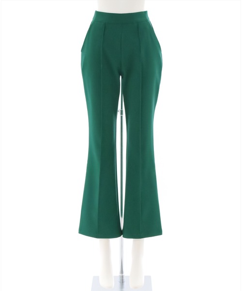 clear(クリア)の「【WEB限定】ストレッチピンタックフレアパンツ(スラックス・レディース・ブラック/ブラウン/グリーン/アイボリー/ブルー/マスタード/グリーン系その他・S/M/L)」の4枚目の写真