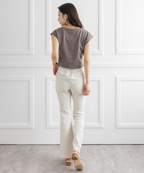 clear(クリア)の「【WEB限定】ストレッチピンタックフレアパンツ(スラックス・レディース・ブラック/ブラウン/グリーン/アイボリー/ブルー/マスタード/グリーン系その他・S/M/L)」の21枚目の写真