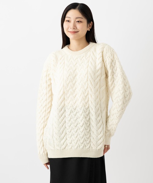 アラン模様 スーパーソフトメリノウール セーター（ニット/セーター