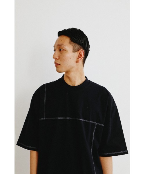 STYLEMIXER(スタイルミキサー)の「ベーシックステッチT(Tシャツ/カットソー・メンズ・ホワイト/ブラック/ベージュ・X-LARGE/MEDIUM/LARGE)」の9枚目の写真