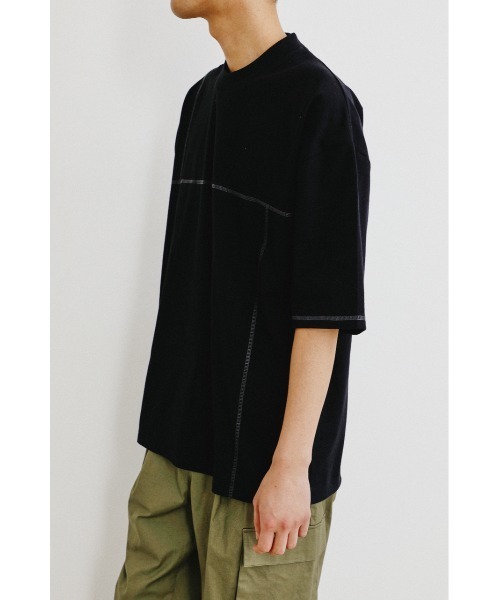 STYLEMIXER(スタイルミキサー)の「ベーシックステッチT(Tシャツ/カットソー・メンズ・ホワイト/ブラック/ベージュ・X-LARGE/MEDIUM/LARGE)」の10枚目の写真