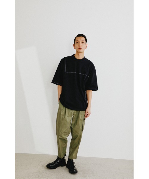 STYLEMIXER(スタイルミキサー)の「ベーシックステッチT(Tシャツ/カットソー・メンズ・ホワイト/ブラック/ベージュ・X-LARGE/MEDIUM/LARGE)」の8枚目の写真