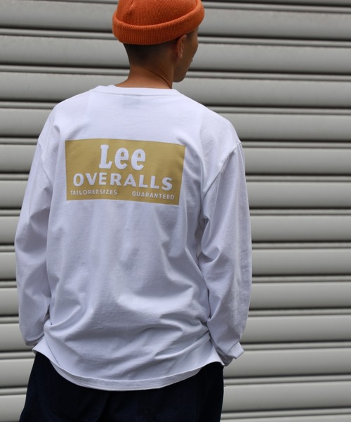 Lee（リー）の「【Lee】バックプリントロンＴ（Tシャツ/カットソー・メンズ・ブラック/ケリー/ブルー/ホワイト/パープル/キナリ・XL/L/M）」の2枚目の写真
