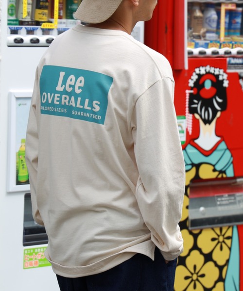 Lee（リー）の「【Lee】バックプリントロンＴ（Tシャツ/カットソー・メンズ・ブラック/ケリー/ブルー/ホワイト/パープル/キナリ・XL/L/M）」の3枚目の写真