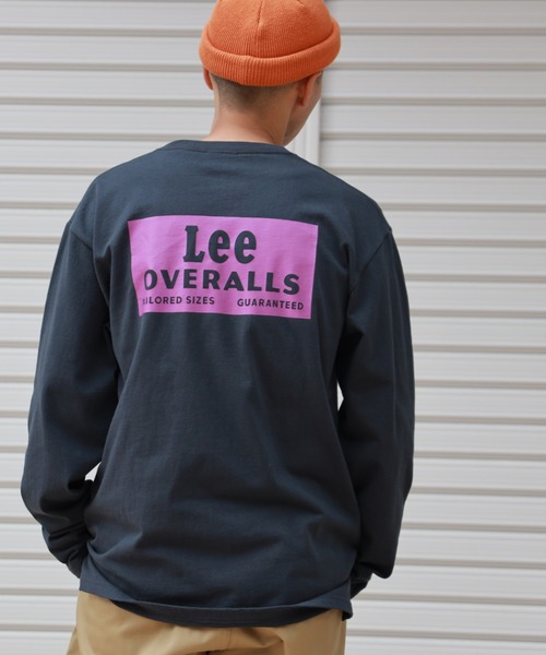 Lee（リー）の「【Lee】バックプリントロンＴ（Tシャツ/カットソー・メンズ・ブラック/ケリー/ブルー/ホワイト/パープル/キナリ・XL/L/M）」の4枚目の写真
