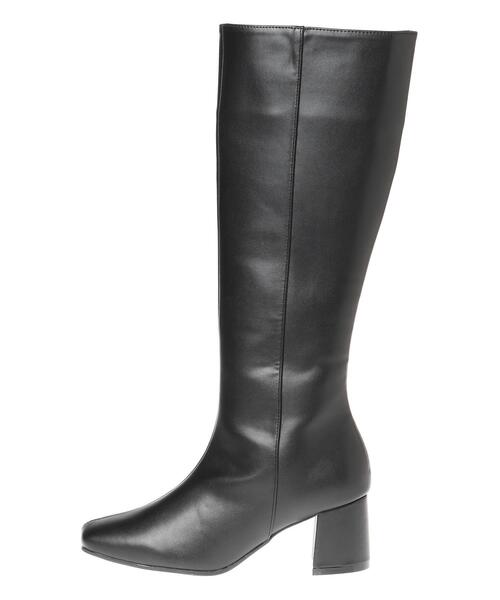 INGNI（イング）の「スクエアトゥロングブーツ（ブーツ・レディース・ブラック・M/L）」の3枚目の写真