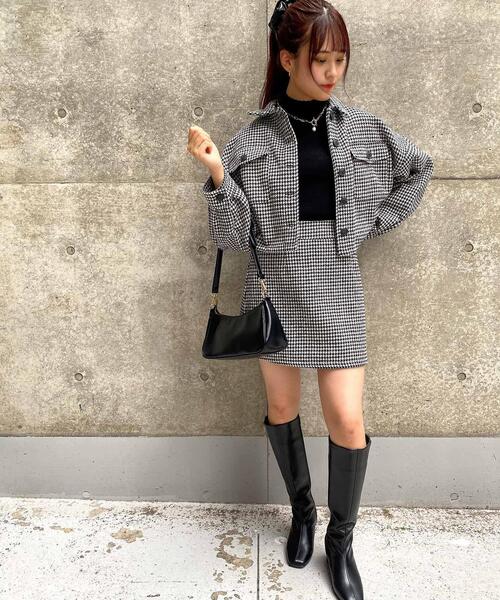 INGNI（イング）の「スクエアトゥロングブーツ（ブーツ・レディース・ブラック・M/L）」の11枚目の写真