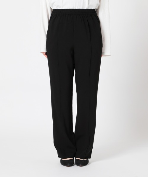 SLOBE IENA（スローブイエナ）の「ピンタックセミフレアパンツ【ウエストゴム/手洗い可能】◆（その他パンツ・レディース・ブラック/ブラック系その他・36/38）」の17枚目の写真