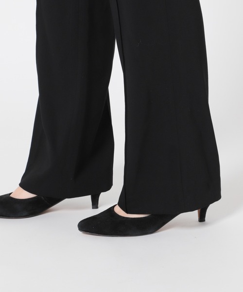 SLOBE IENA（スローブイエナ）の「ピンタックセミフレアパンツ【ウエストゴム/手洗い可能】◆（その他パンツ・レディース・ブラック/ブラック系その他・36/38）」の10枚目の写真