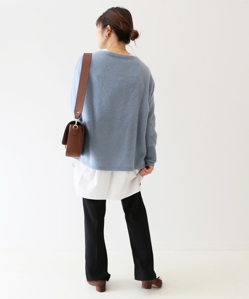 SLOBE IENA（スローブイエナ）の「ピンタックセミフレアパンツ【ウエストゴム/手洗い可能】◆（その他パンツ・レディース・ブラック/ブラック系その他・36/38）」の15枚目の写真